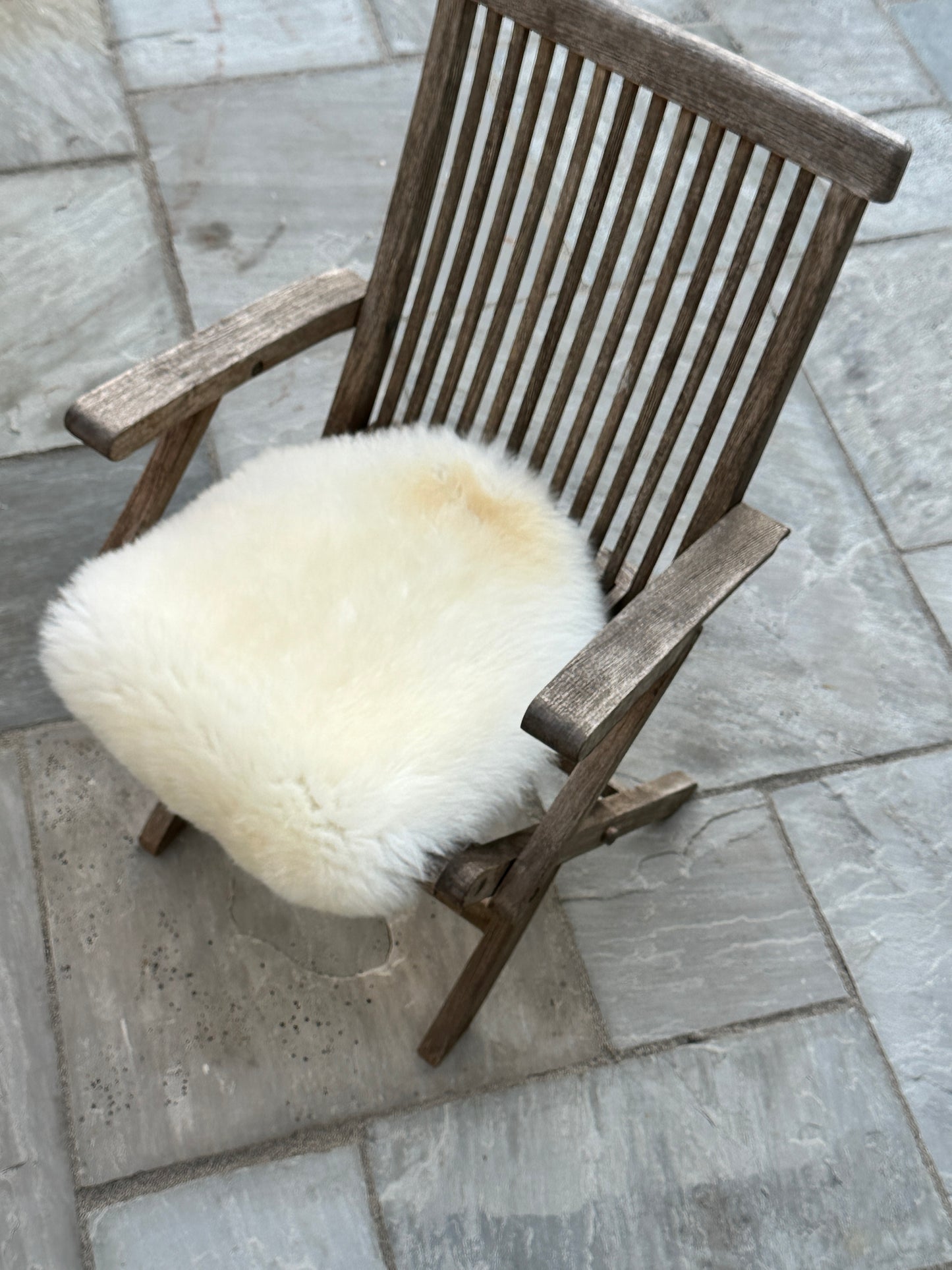 Natural White British Sheepskin Seat Pad