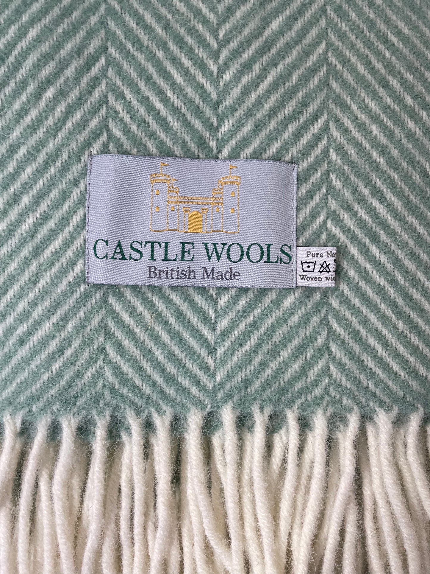 Aqua Green Wool Throw