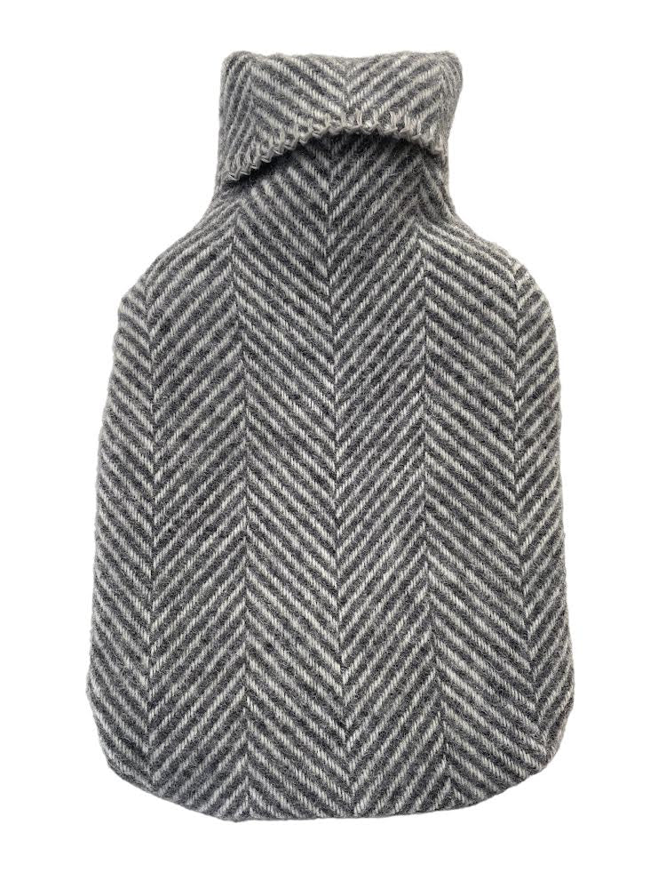 Grey Wool Hot Water Bottle