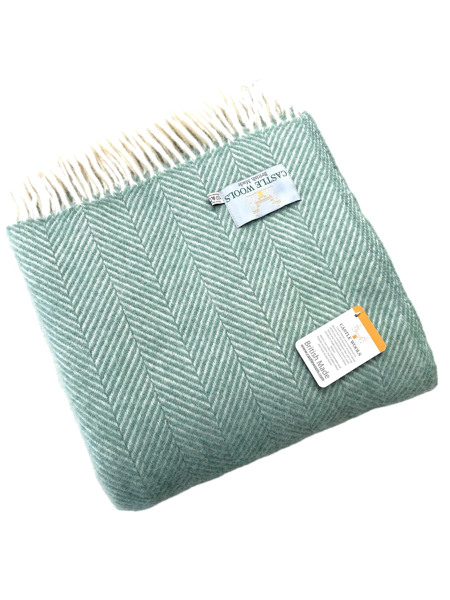 Aqua Green Wool Throw