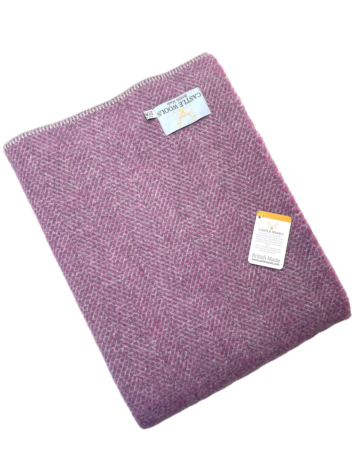 Plum and Silver Grey Wool Throw