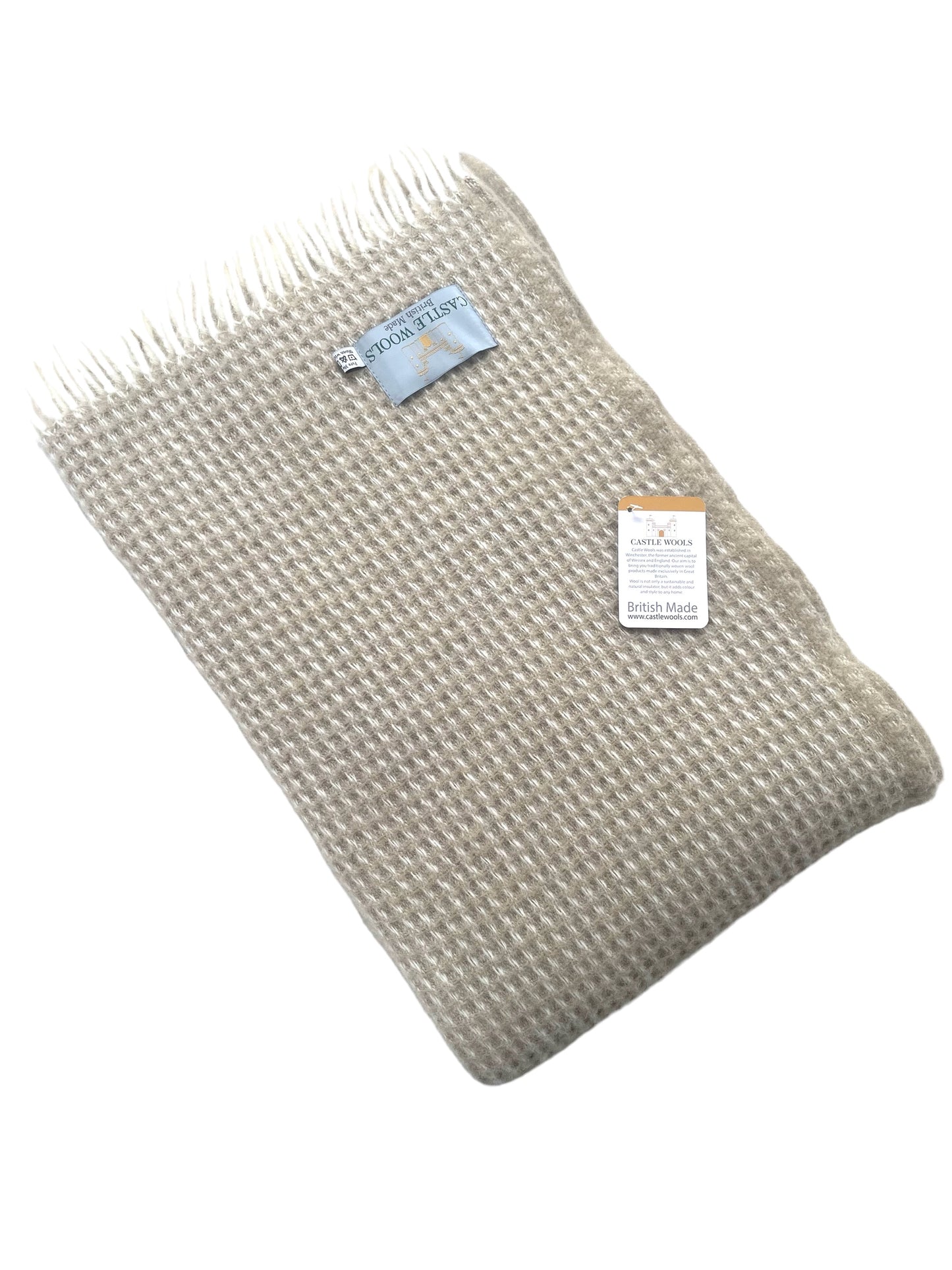 Wheat Waffle Wool Throw