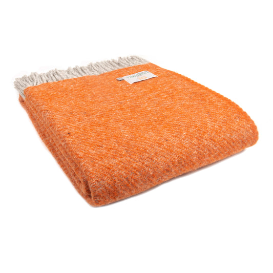 Burnt Orange Wool Throw