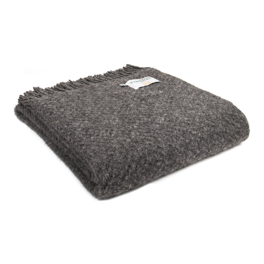 Grey Wool Throw